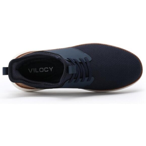 ⚡VILOCY Men's Navy Fashion Dress Oxfords Business Mesh Breathable Sneakers - Picture 4 of 8